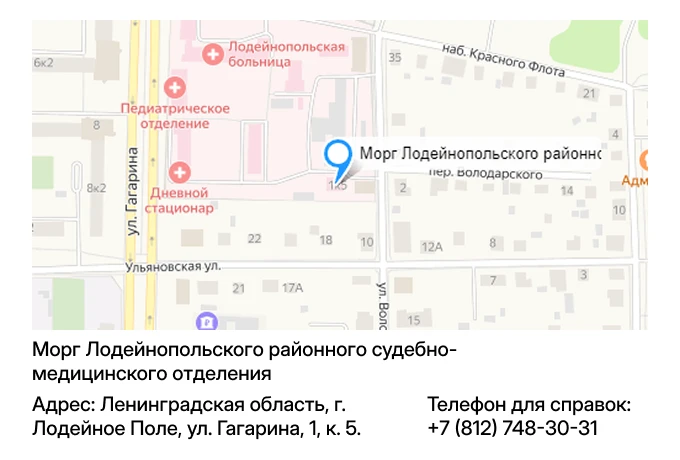 Морг Лодейнопольского районного судебно-медицинского отделения