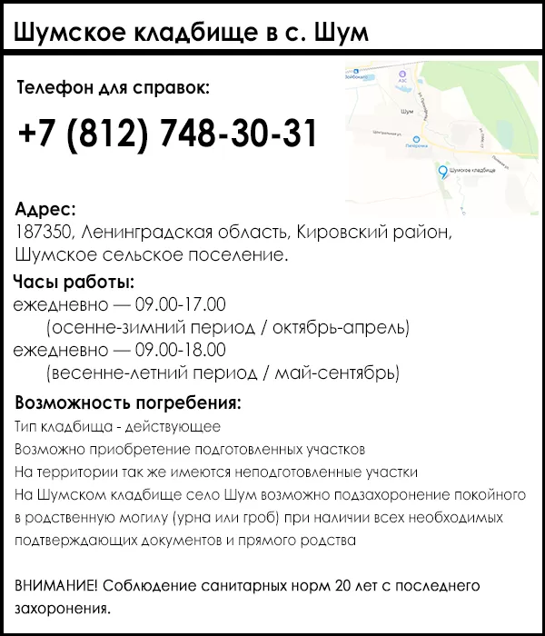 Шумское кладбище в с. Шум