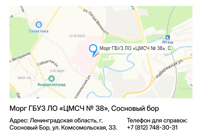 Морг ГБУЗ ЛО «ЦМСЧ № 38», Сосновый бор