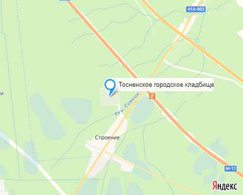 Тосненское кладбище в п. Строение