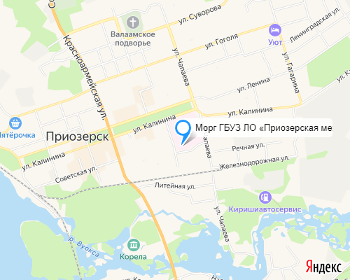 Морг ГБУЗ ЛО «Приозерская межрайонная больница»