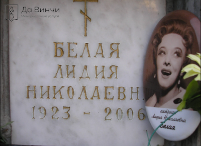 Памятник Лидии Николаевне Белой, артистке драмы, на Никольском кладбище