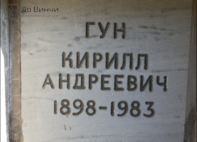 Памятник Кириллу Андреевичу Гуну, актёру театра и кино, на кладбище Памяти жертв 9 января