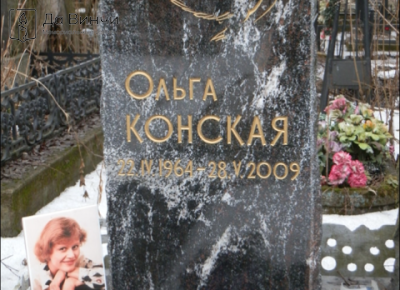 Памятник Ольге Владимировне Конской, актрисе, на Ново-Волковском кладбище Санкт-Петербурга
