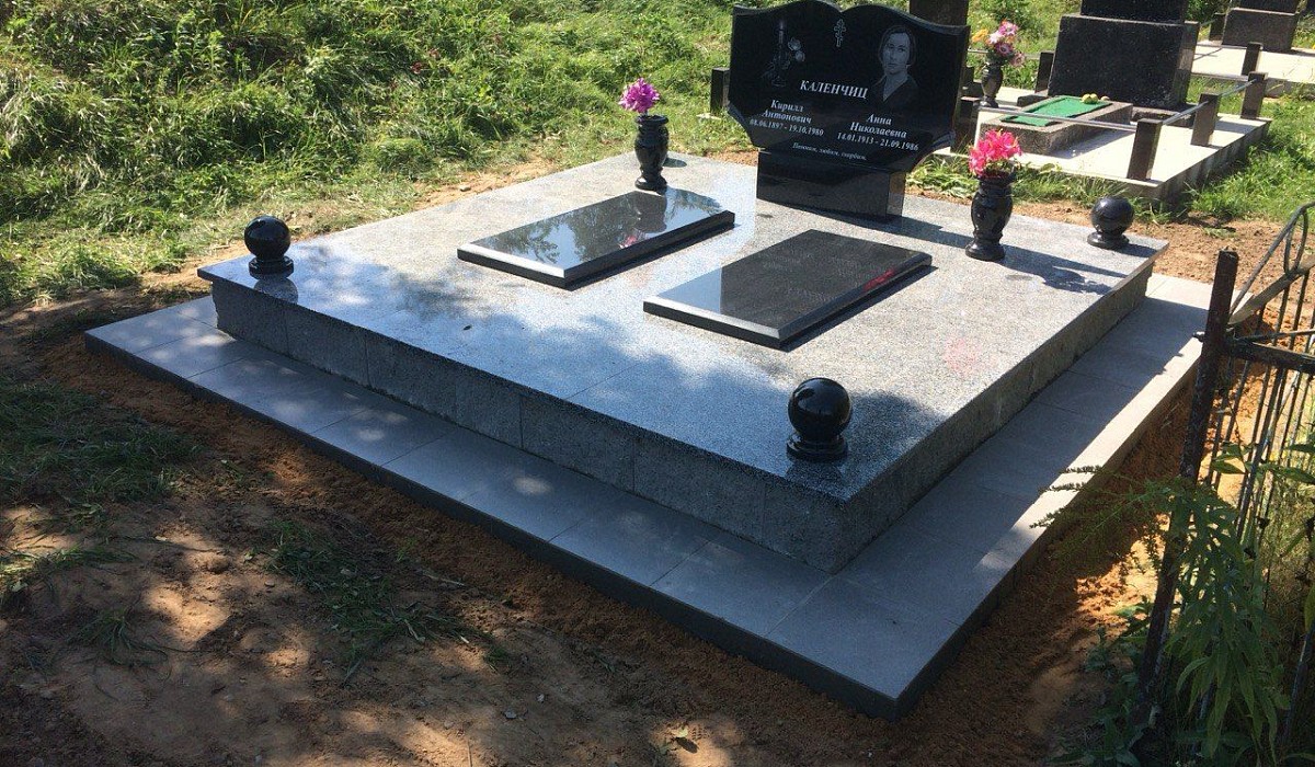 Производство бетонных работ на кладбище