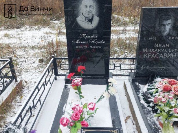 Православный памятник из черного гранита, Кузьминское кладбище